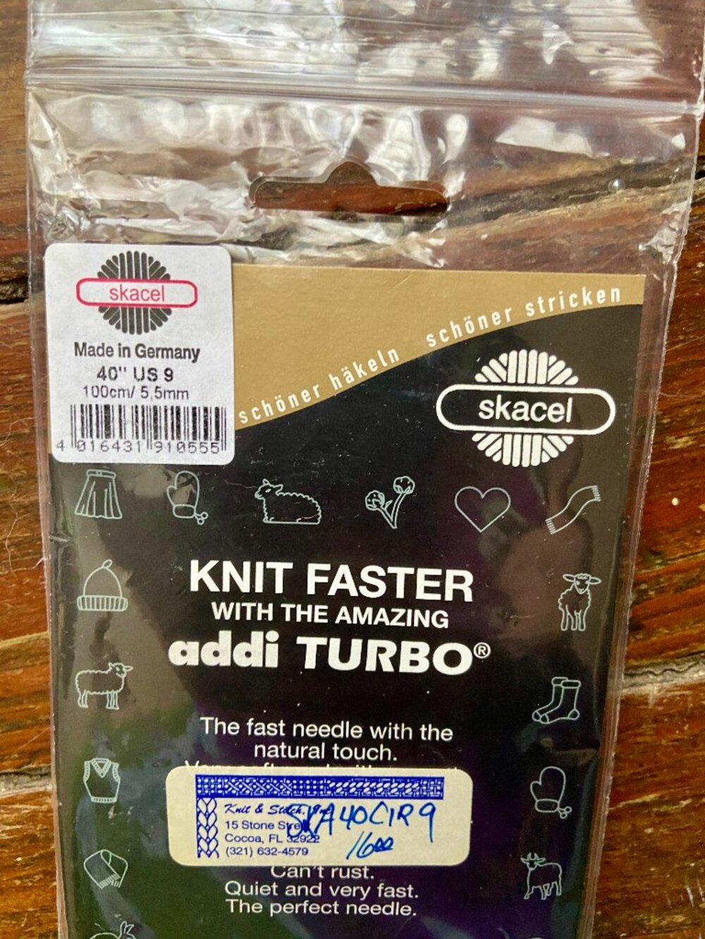 SKACEL Addi Turbo US 9 OR 5.5mm 40" Circular Knitting Needles Germany  Retro Pic